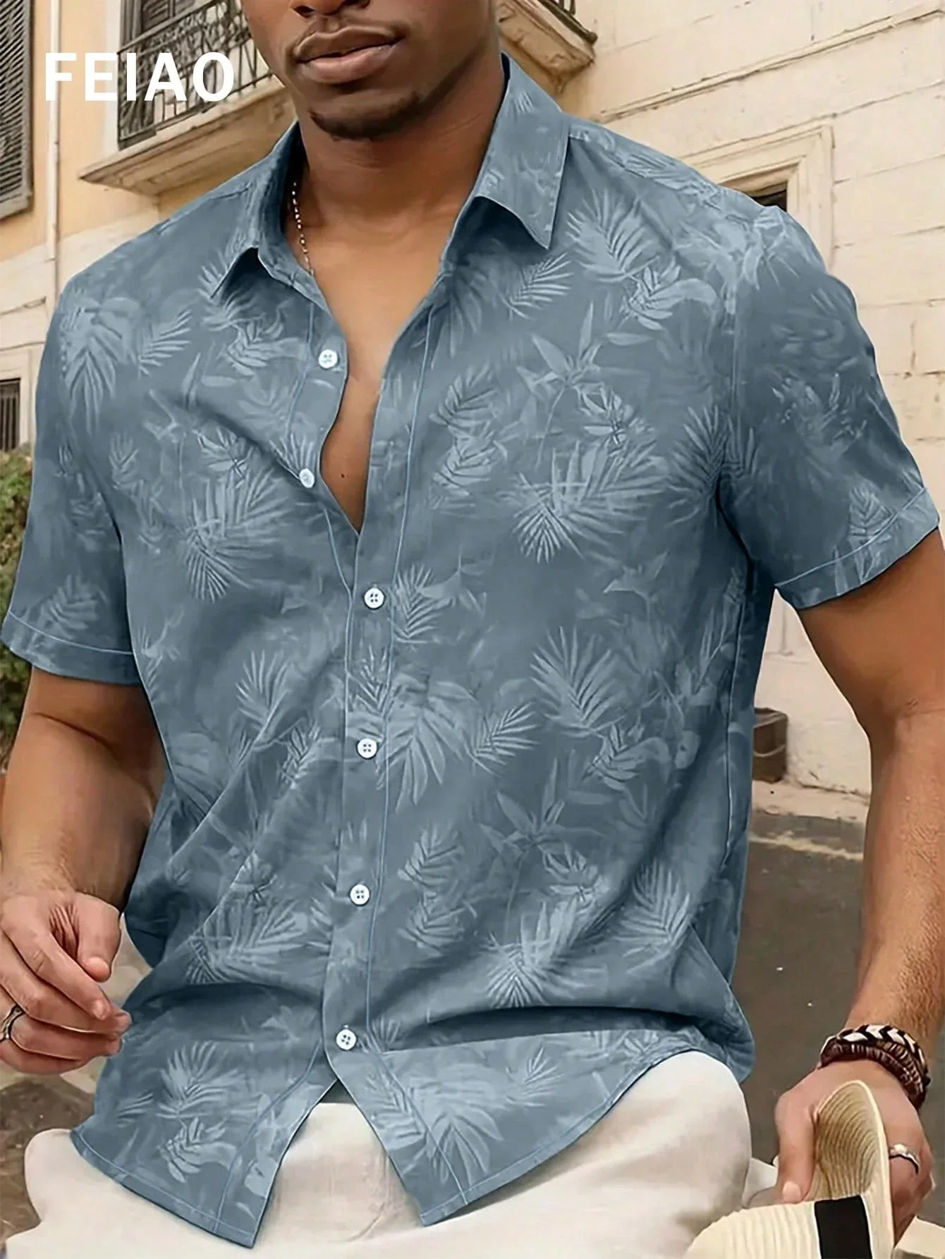 Men's Tropical Print Short Sleeve Casual Shirt, Lightweight Polyester, Retro Style For Daily Wear And Travel
Men's Tropical Print Short Sleeve Casual Shirt, Lightweight Polyester, Retro Style For Daily Wear And Travel