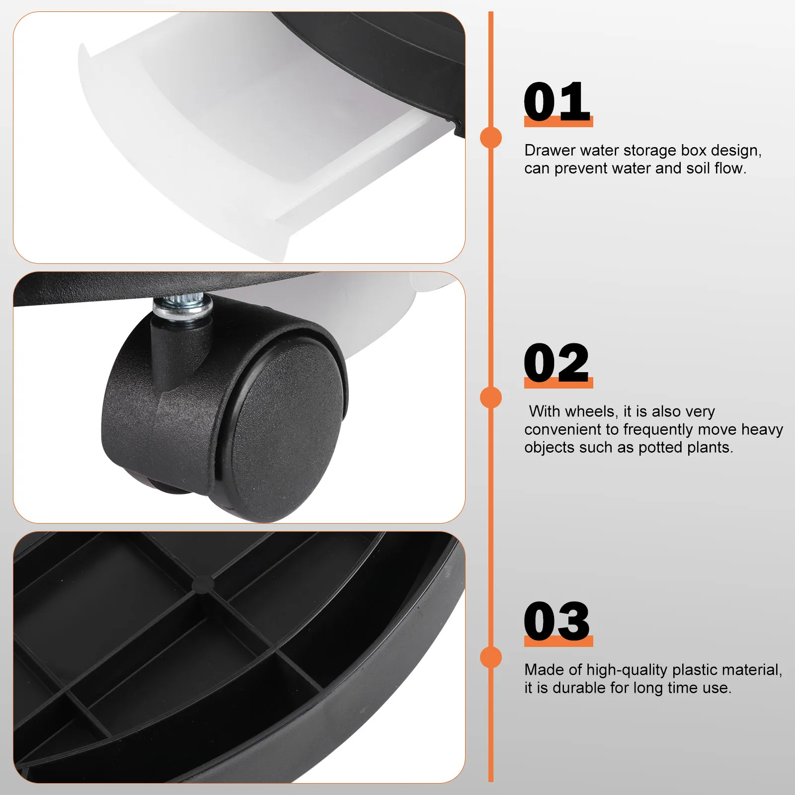 Thickened Plastic Drip Tray Flower Pot Base with Wheels Stand Moving Water Plant
Thickened Plastic Drip Tray Flower Pot Base with Wheels Stand Moving Water Plant