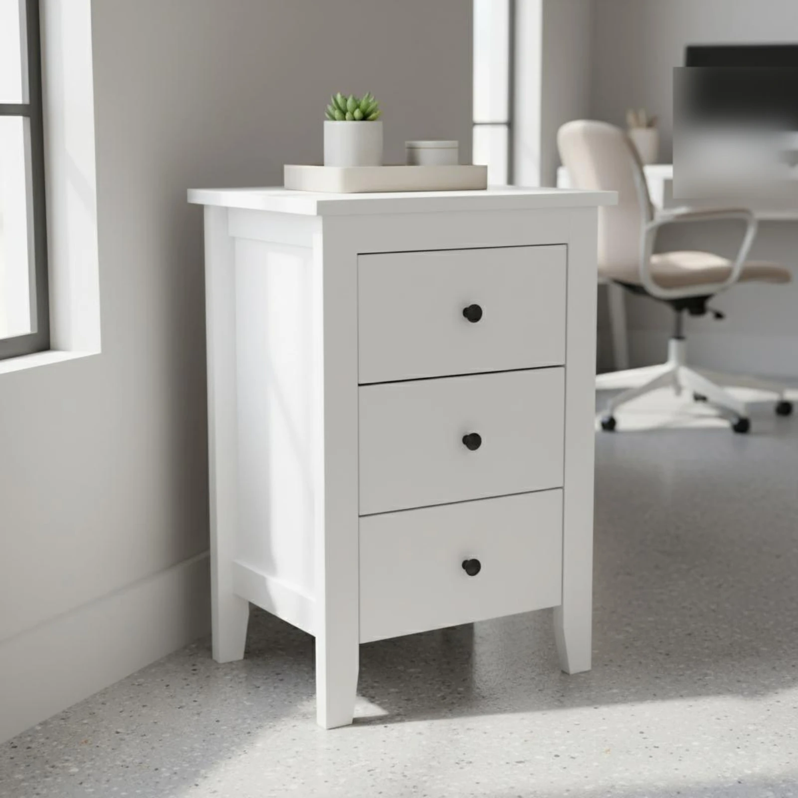 3-Drawer Nightstand Compact 3 Drawer Nightstand White Bedside Cabinet Space Saving Home Furniture Easy to Clean
3-Drawer Nightstand Compact 3 Drawer Nightstand White Bedside Cabinet Space Saving Home Furniture Easy to Clean