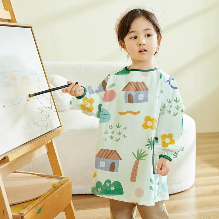 Waterproof Kids Apron Long Sleeve Painting Clothes Dirt Proof Protective Cover Clothes for Big Girls
Waterproof Kids Apron Long Sleeve Painting Clothes Dirt Proof Protective Cover Clothes for Big Girls