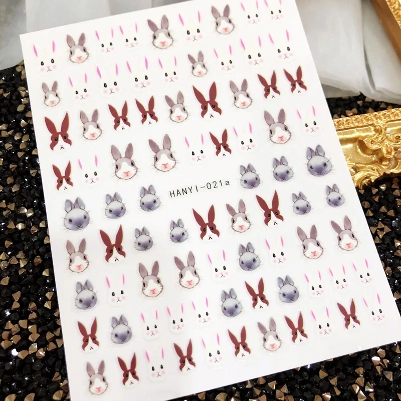Cute animal nail stickers vibrant 3D Kawaii designs and unique cartoon Cow Cat Dog Rabbit and Sheep nail decorations
Cute animal nail stickers vibrant 3D Kawaii designs and unique cartoon Cow Cat Dog Rabbit and Sheep nail decorations
