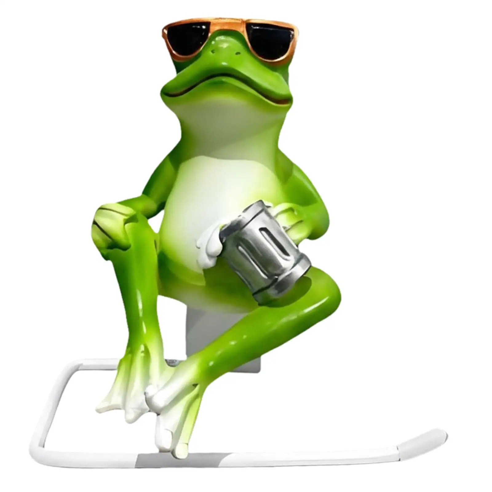 Funny Toilet Paper Holder Stand Resin Frog with Sunglasses Wall Mounted Bathroom Paper Organizer for Home Decoration
Funny Toilet Paper Holder Stand Resin Frog with Sunglasses Wall Mounted Bathroom Paper Organizer for Home Decoration