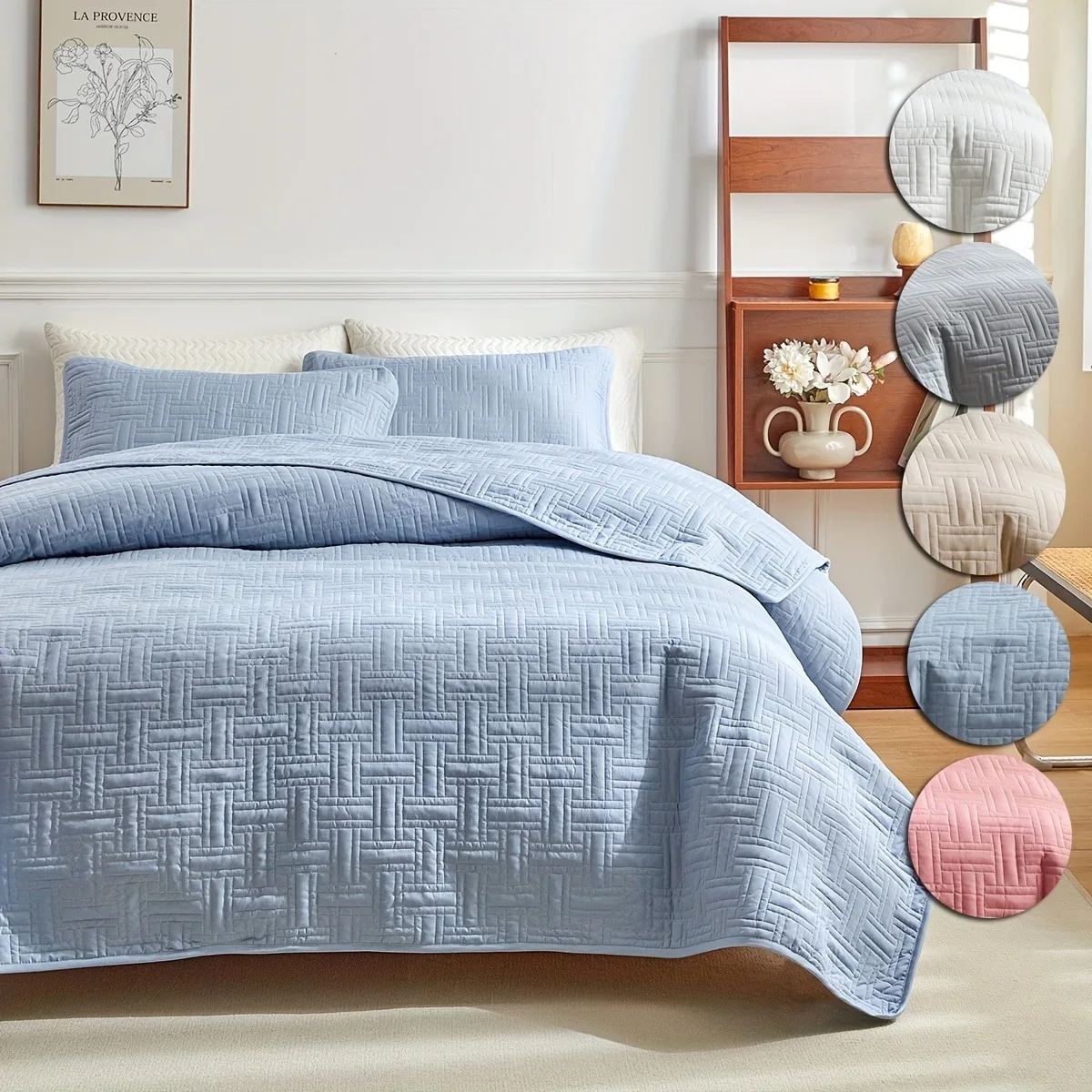 Solid Color Quilted Duvet Set (1*Bedspread+2*Pillowcase ) Soft Breathable And Comfortable Bedding Set For Bedroom Room Decor
Solid Color Quilted Duvet Set (1*Bedspread+2*Pillowcase ) Soft Breathable And Comfortable Bedding Set For Bedroom Room Decor