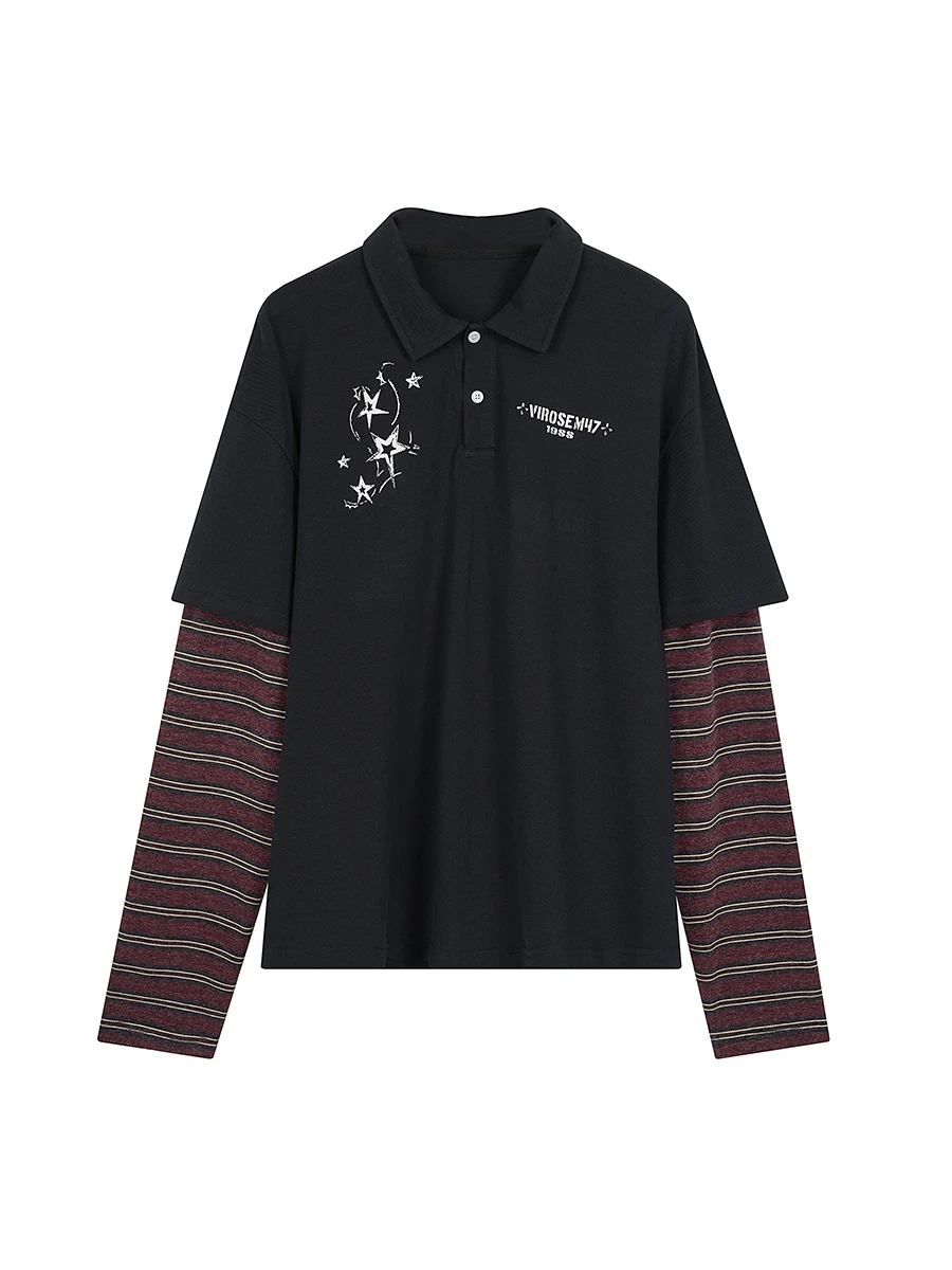 Loose Fit Printed Patchwork Stripe Long Sve irt Hip Hop Streetwear T-irt by TR BRUIFT Youth Casual Breathable
Loose Fit Printed Patchwork Stripe Long Sve irt Hip Hop Streetwear T-irt by TR BRUIFT Youth Casual Breathable