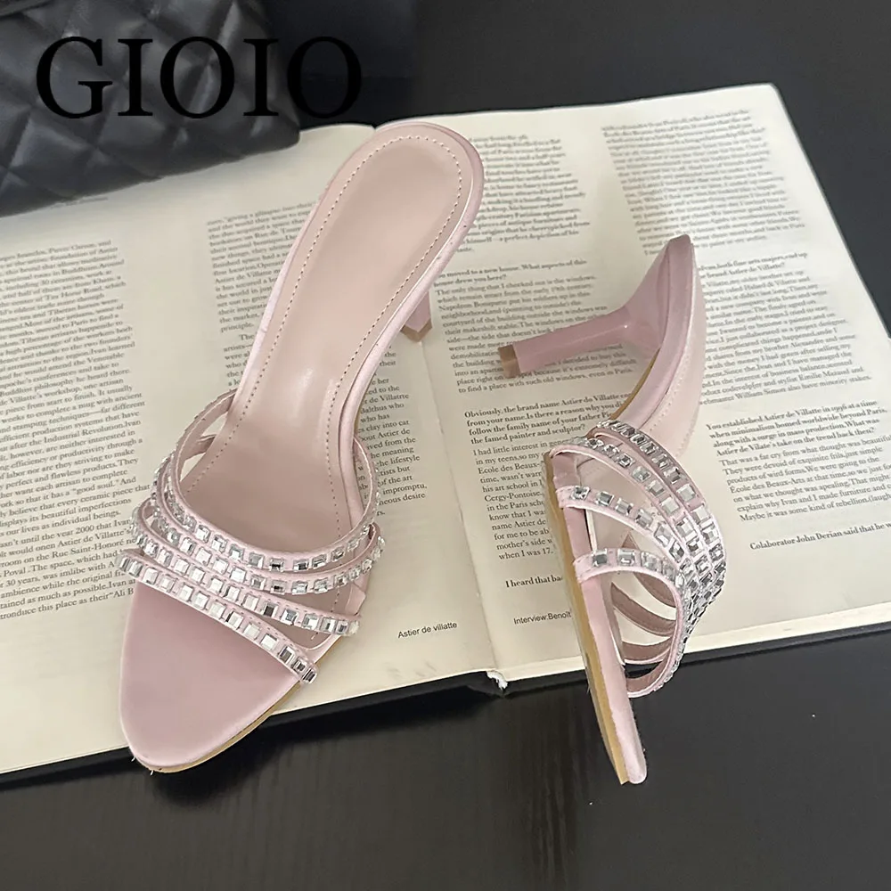 《GIOIO》2000S High Heels Slippers Rhinestone Women Pumps Elegant Y2K Crystal Female Slides Heeled Sandals Sexy Black Shoes
《GIOIO》2000S High Heels Slippers Rhinestone Women Pumps Elegant Y2K Crystal Female Slides Heeled Sandals Sexy Black Shoes