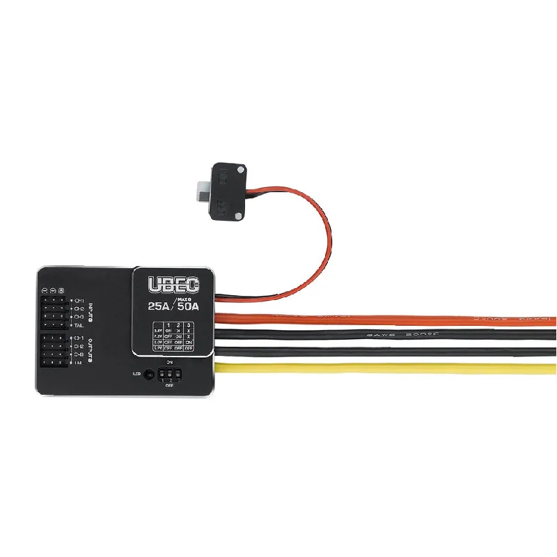 Внешний UBEC Hobbywing 10A 2-6S25A поддерживает литиевую батарею 3-18S, внешнюю BEC
Внешний UBEC Hobbywing 10A 2-6S25A поддерживает литиевую батарею 3-18S, внешнюю BEC