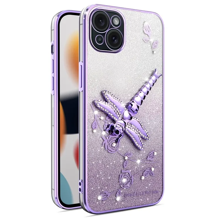 KADEM For iPhone 14 Case Dragonfly Kickstand TPU Flowers Glitter Phone Cover - Purple
KADEM For iPhone 14 Case Dragonfly Kickstand TPU Flowers Glitter Phone Cover - Purple