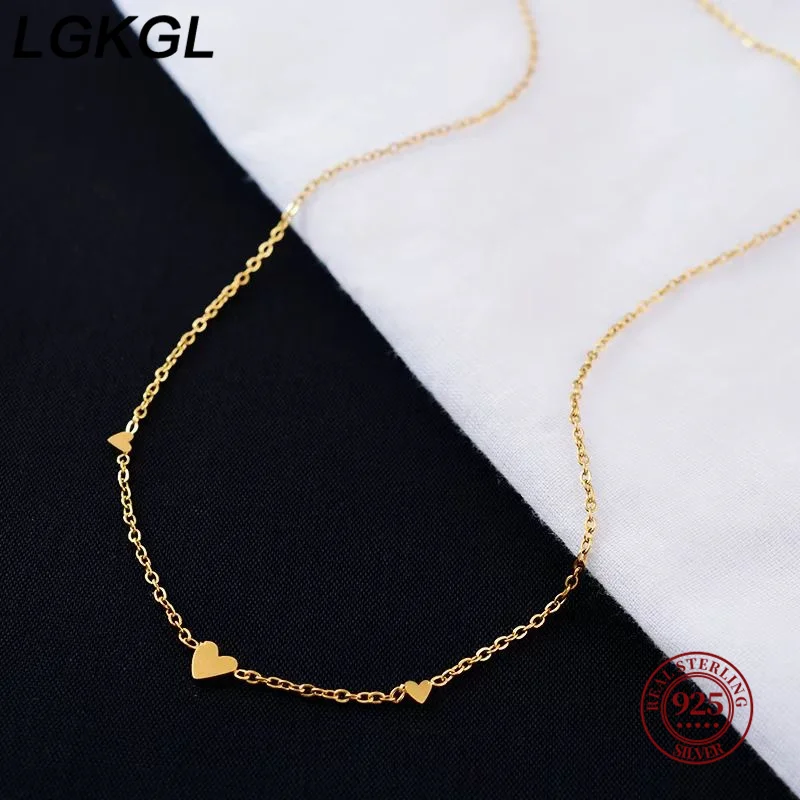 LGKGL 925 Sterling Silver Necklace Pendant For Women Jewelry Love Necklace Luxury Design Sense Heart Shaped Collar Chain Fashion
LGKGL 925 Sterling Silver Necklace Pendant For Women Jewelry Love Necklace Luxury Design Sense Heart Shaped Collar Chain Fashion