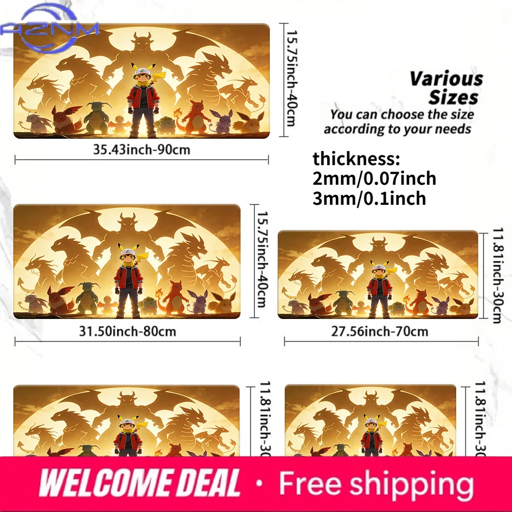 Pokemon Trainer Pikachu Dragon Silhouette Gaming Mouse Pad Non-Slip Desk Mat
Pokemon Trainer Pikachu Dragon Silhouette Gaming Mouse Pad Non-Slip Desk Mat