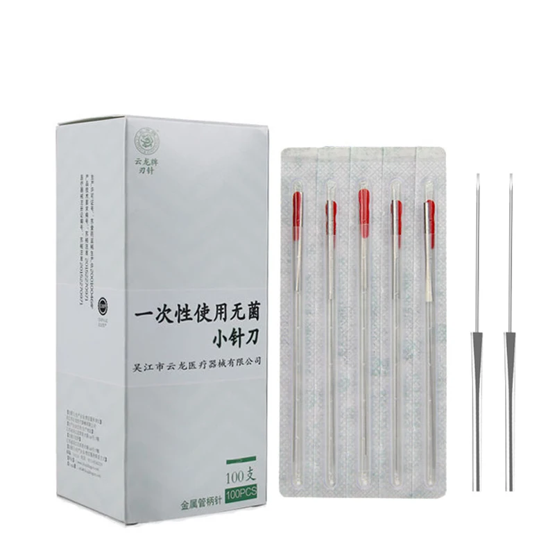 100Pcs/Box Sterile Micro Knife Needle Medical Acupotome Painless Sharp Blade Needle Handle Sturdy
100Pcs/Box Sterile Micro Knife Needle Medical Acupotome Painless Sharp Blade Needle Handle Sturdy