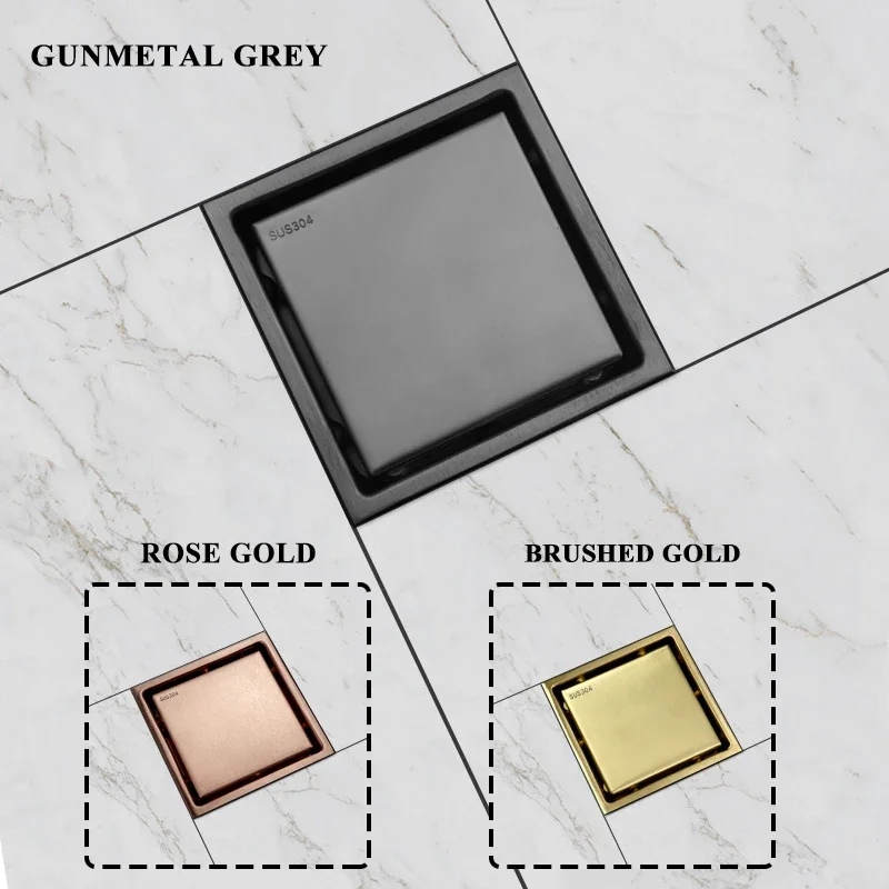 110x110mm Floor Drain 304 Stainless Steel Tile Invisible Insert Square Floor Waste Grates Bathroom Anti-odor Shower Drain Gold
110x110mm Floor Drain 304 Stainless Steel Tile Invisible Insert Square Floor Waste Grates Bathroom Anti-odor Shower Drain Gold