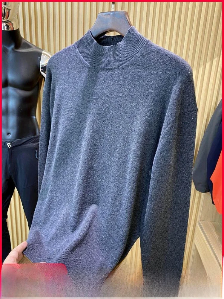 Мужской высокоэластичный дышащий вязаный свитер из смеси хлопка, приятный для кожи, с высоким воротником, осень-зима, новый Sle Faion...
Мужской высокоэластичный дышащий вязаный свитер из смеси хлопка, приятный для кожи, с высоким воротником, осень-зима, новый Sle Faion...