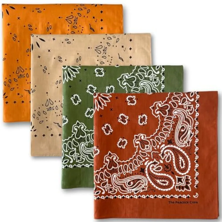 The Peacock Crew Premium Soft Cotton Bandanas Pack for Men and Women Paisley 22 x 22 inches
The Peacock Crew Premium Soft Cotton Bandanas Pack for Men and Women Paisley 22 x 22 inches