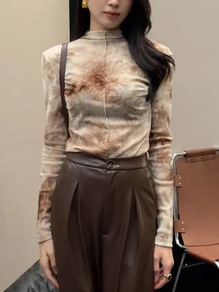 Ранняя весна, европейский облегающий окрашенный трикотаж, базовый слой для женщин больших размеров, высокий воротник, обычная длина, длинный све
Ранняя весна, европейский облегающий окрашенный трикотаж, базовый слой для женщин больших размеров, высокий воротник, обычная длина, длинный све