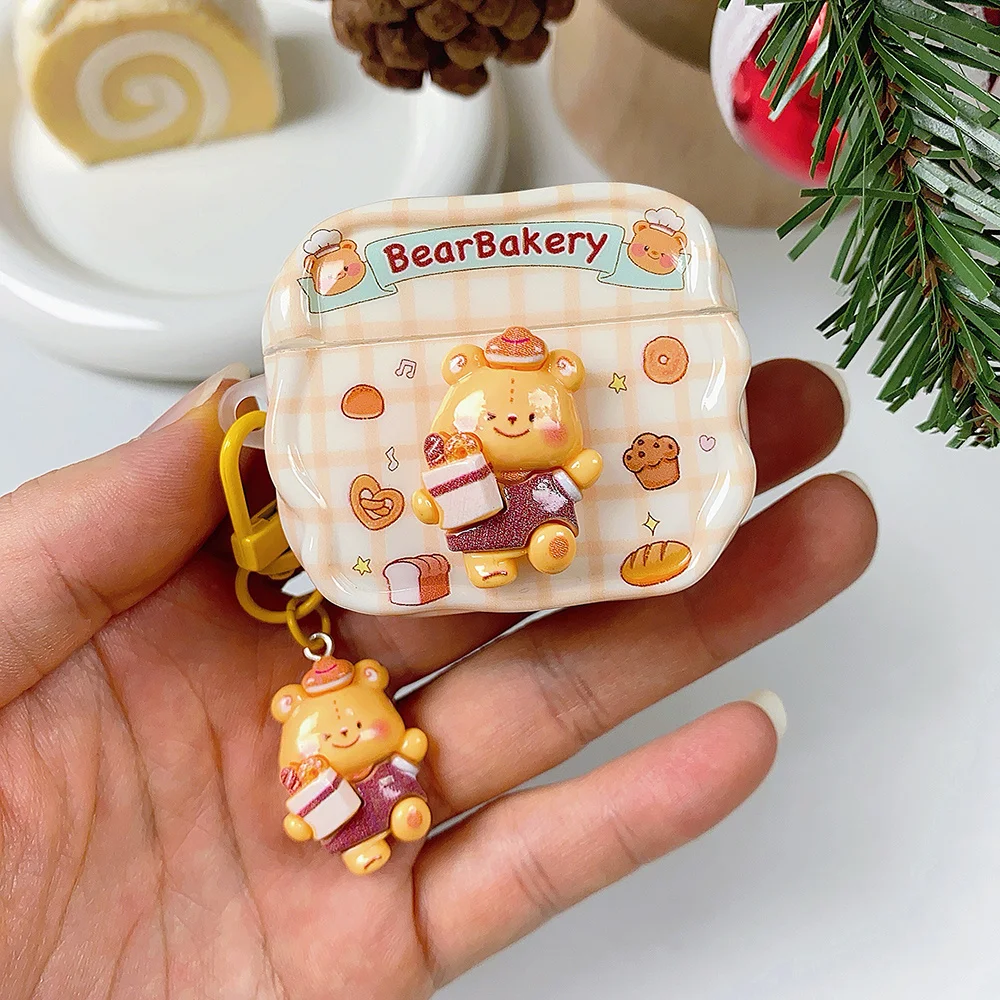 INS Plaid Pattern 3D Bread Bear Earphone Case Cover for Airpods 2 3 4 Cover Pro 3 Pro 2 Cover Headphone Charging Box with Charm
INS Plaid Pattern 3D Bread Bear Earphone Case Cover for Airpods 2 3 4 Cover Pro 3 Pro 2 Cover Headphone Charging Box with Charm