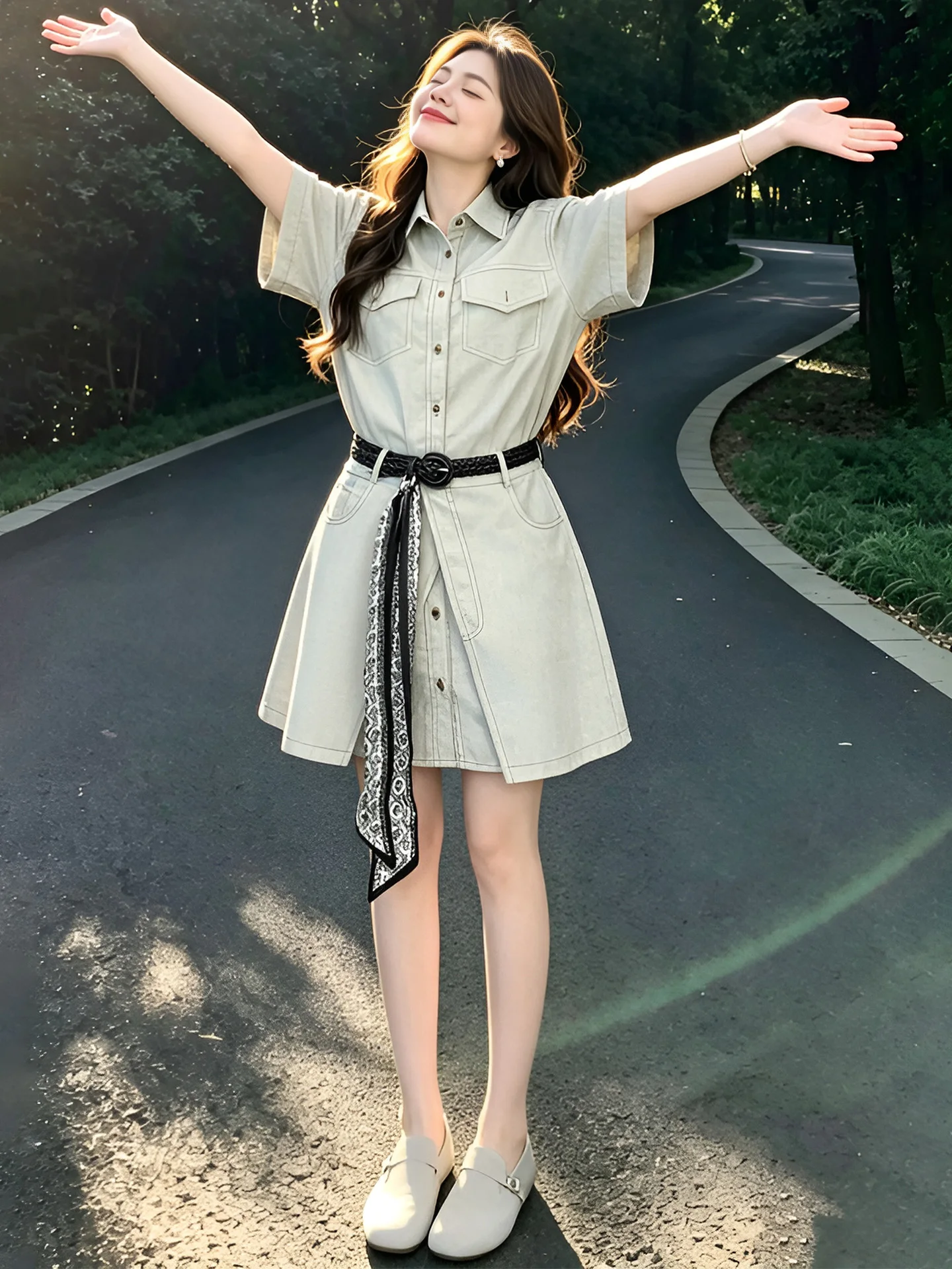 Korean Style Workwear Shirt Dress Slimming Half Skirt Two Piece Set Women Summer Elegant Fashionable Complete Outfit
Korean Style Workwear Shirt Dress Slimming Half Skirt Two Piece Set Women Summer Elegant Fashionable Complete Outfit