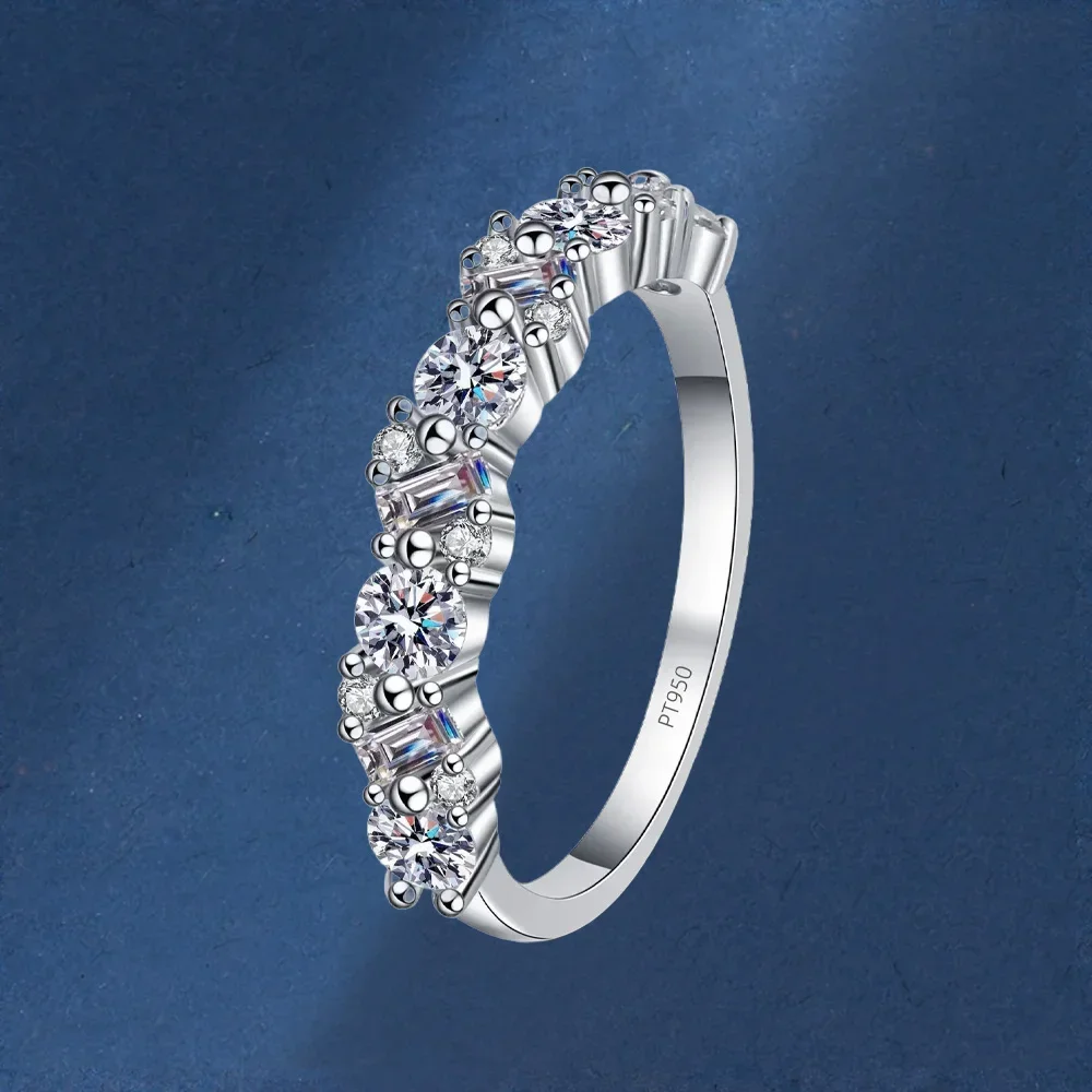 0.9 Carat Full Moissanite Compact Pt950 Wedding Bands, Luxury Small Row Diamond Platinum Ring for Women Jewelry Gifts
0.9 Carat Full Moissanite Compact Pt950 Wedding Bands, Luxury Small Row Diamond Platinum Ring for Women Jewelry Gifts