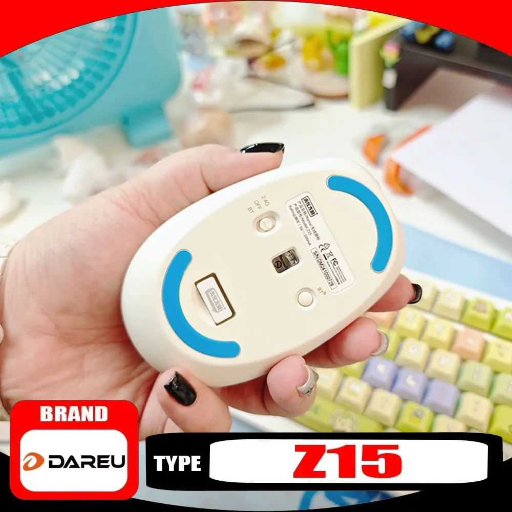 DAREU Z15 Bluetooth Mouse Dual Mode Gamer Mouse Wireless Office Mice 2.4G Long Battery Life Compact Type-C Cute Gift
DAREU Z15 Bluetooth Mouse Dual Mode Gamer Mouse Wireless Office Mice 2.4G Long Battery Life Compact Type-C Cute Gift