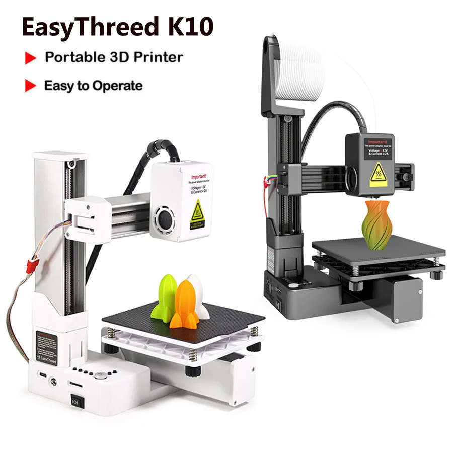 EasyThreed K10 Desktop Mini 3D Printer, Low Noise FDM 3D Printing Machine with Quick Bed Leveling, Portable Safe Printer for Youth STEM Learning Parent Child DIY Projects
EasyThreed K10 Desktop Mini 3D Printer, Low Noise FDM 3D Printing Machine with Quick Bed Leveling, Portable Safe Printer for Youth STEM Learning Parent Child DIY Projects