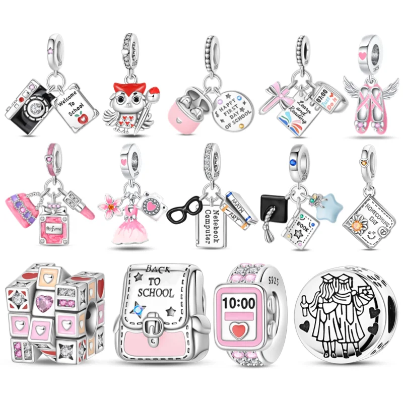 2025 925 Sterling Silver Graduation Trip Phone Charms Bead Friendship Schoolbag Camera Pendants Fit Bracelet DIY Jewelry Marking
2025 925 Sterling Silver Graduation Trip Phone Charms Bead Friendship Schoolbag Camera Pendants Fit Bracelet DIY Jewelry Marking