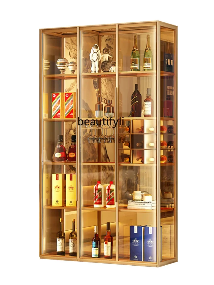 ss newLight luxury glass wine cabinet display cabinet, simple modern household wall side cabinet
ss newLight luxury glass wine cabinet display cabinet, simple modern household wall side cabinet