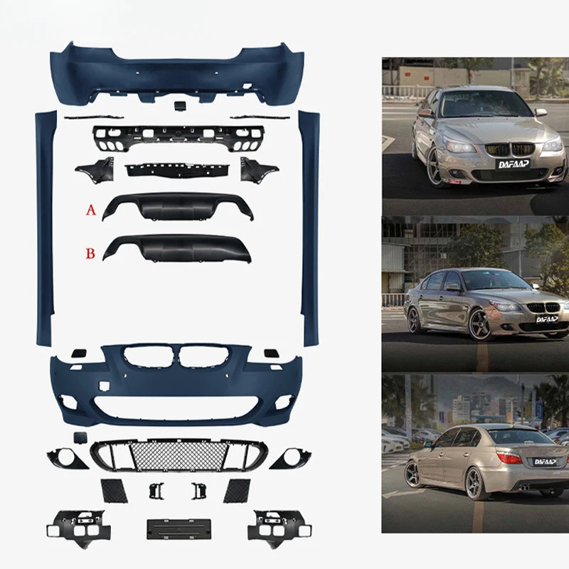 High Quality Applicable5DepartmentE60ChangeM5 MTBody kit, front and rear bumpers, hood perforation modification parts
High Quality Applicable5DepartmentE60ChangeM5 MTBody kit, front and rear bumpers, hood perforation modification parts
