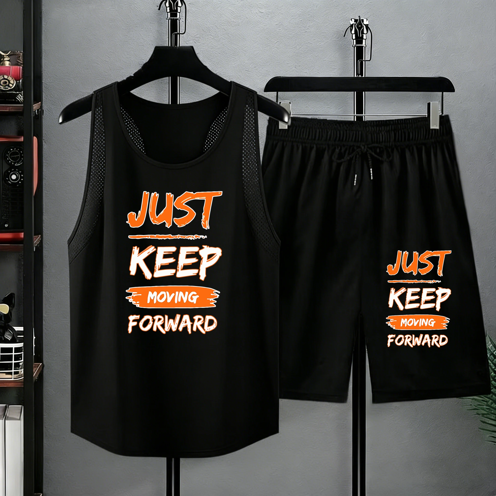 Just Keep Moving Forward Printed Summer Male Street Jogging Sportpant Basic Short Suits Soft Loose Shorts Simple All-Match Vest
Just Keep Moving Forward Printed Summer Male Street Jogging Sportpant Basic Short Suits Soft Loose Shorts Simple All-Match Vest