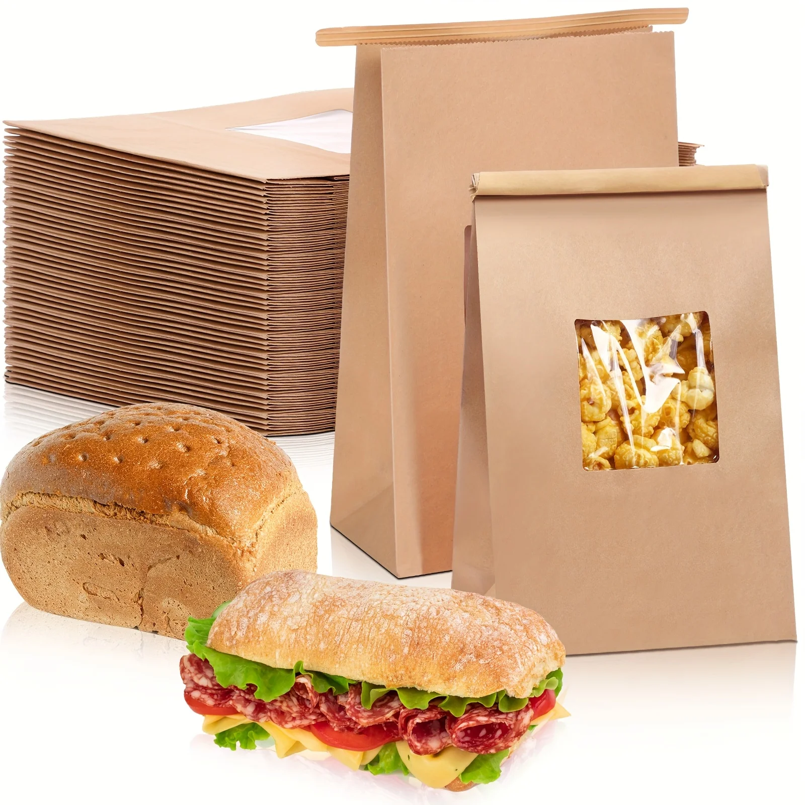 200pcs Bakery Bags With Window Paper Cookies Bags Kraft With Tin Tie Lock 5.9 X 2.8 X 9.2 Inches Greaseproof For Cookies Coffee
200pcs Bakery Bags With Window Paper Cookies Bags Kraft With Tin Tie Lock 5.9 X 2.8 X 9.2 Inches Greaseproof For Cookies Coffee
