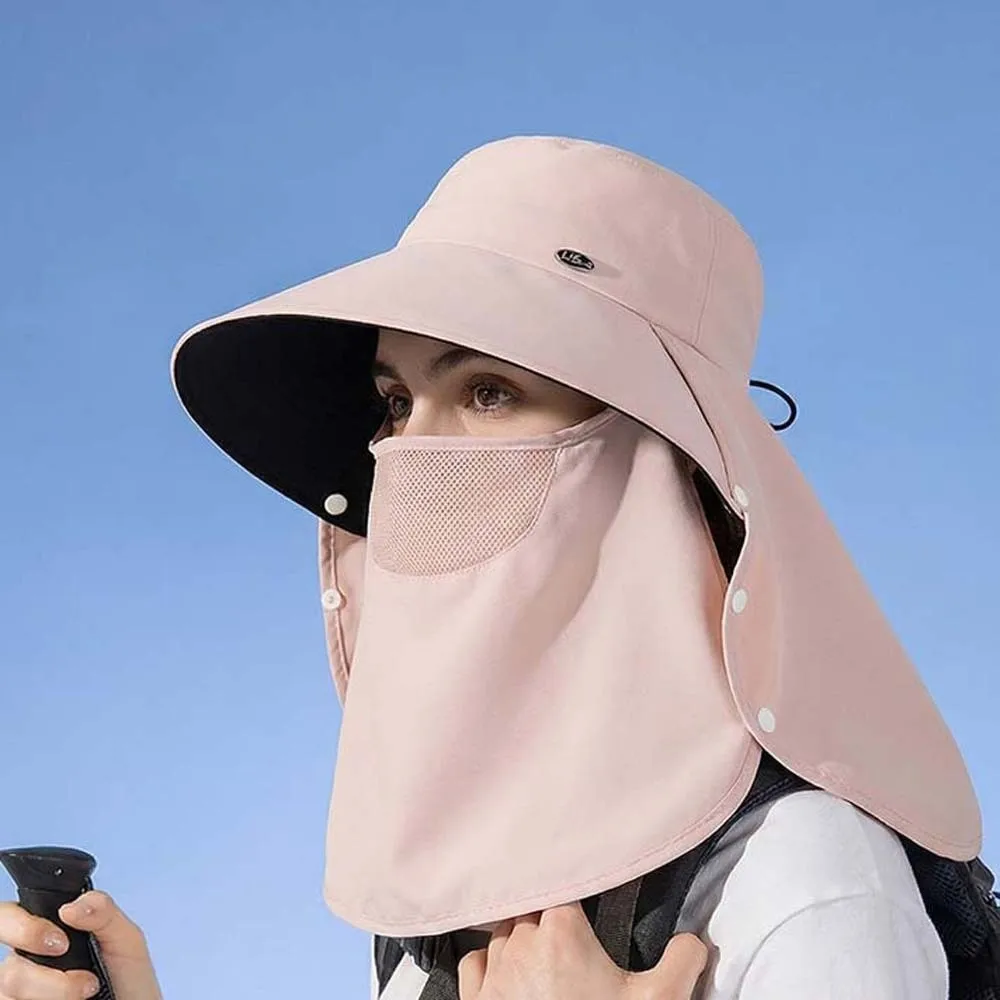 Anti-UV Mask Sunshade Shawl Cap Solid Color Wide-brimmed Neck Protection Hat Lightweight Polyester Picking Tea Hat for Gift
Anti-UV Mask Sunshade Shawl Cap Solid Color Wide-brimmed Neck Protection Hat Lightweight Polyester Picking Tea Hat for Gift