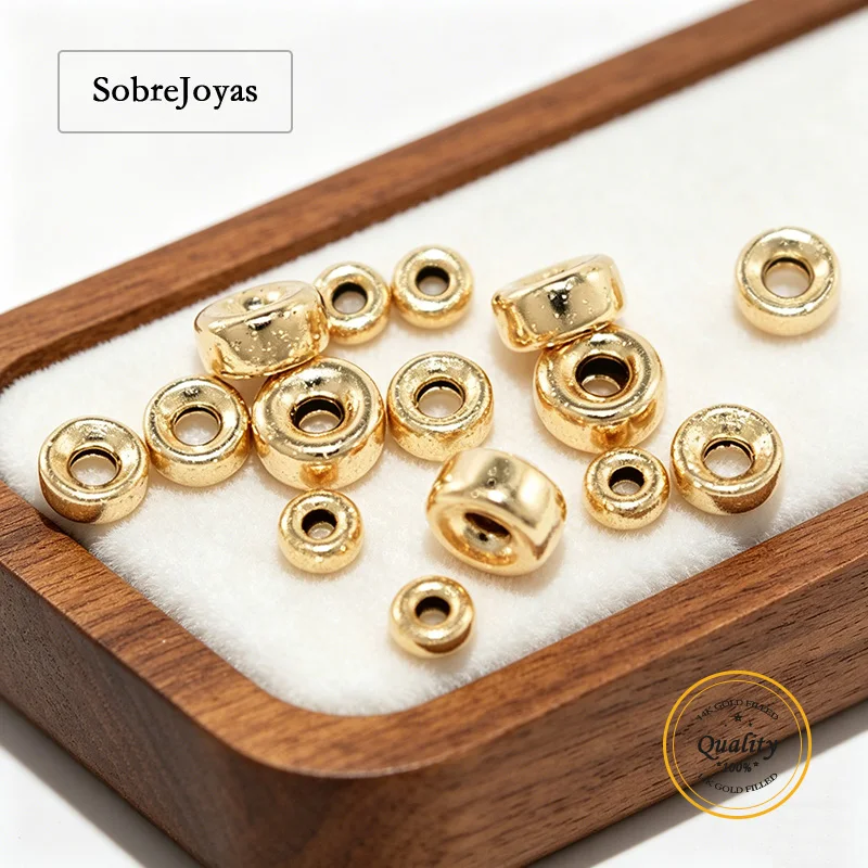 14K Gold Filled Roundel Beads Glitter Tarnish Resistant Wheel Beads for DIY Jewelry Making Accessories
14K Gold Filled Roundel Beads Glitter Tarnish Resistant Wheel Beads for DIY Jewelry Making Accessories