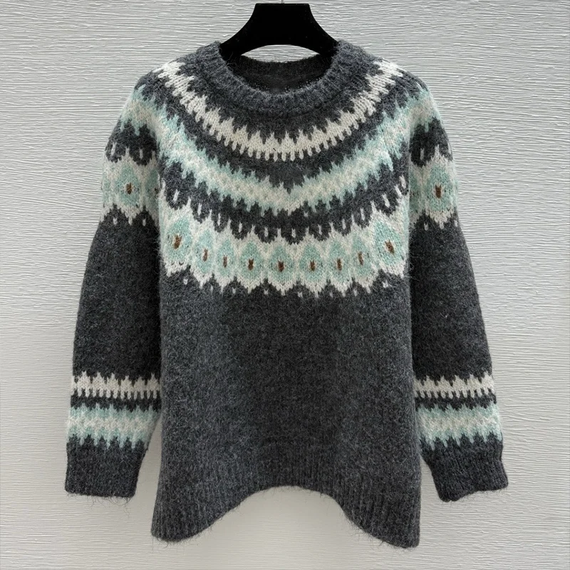 High-quality Fel Island jacquard embroidery logo women's pullover round-neck color-block sweater 251102237
High-quality Fel Island jacquard embroidery logo women's pullover round-neck color-block sweater 251102237