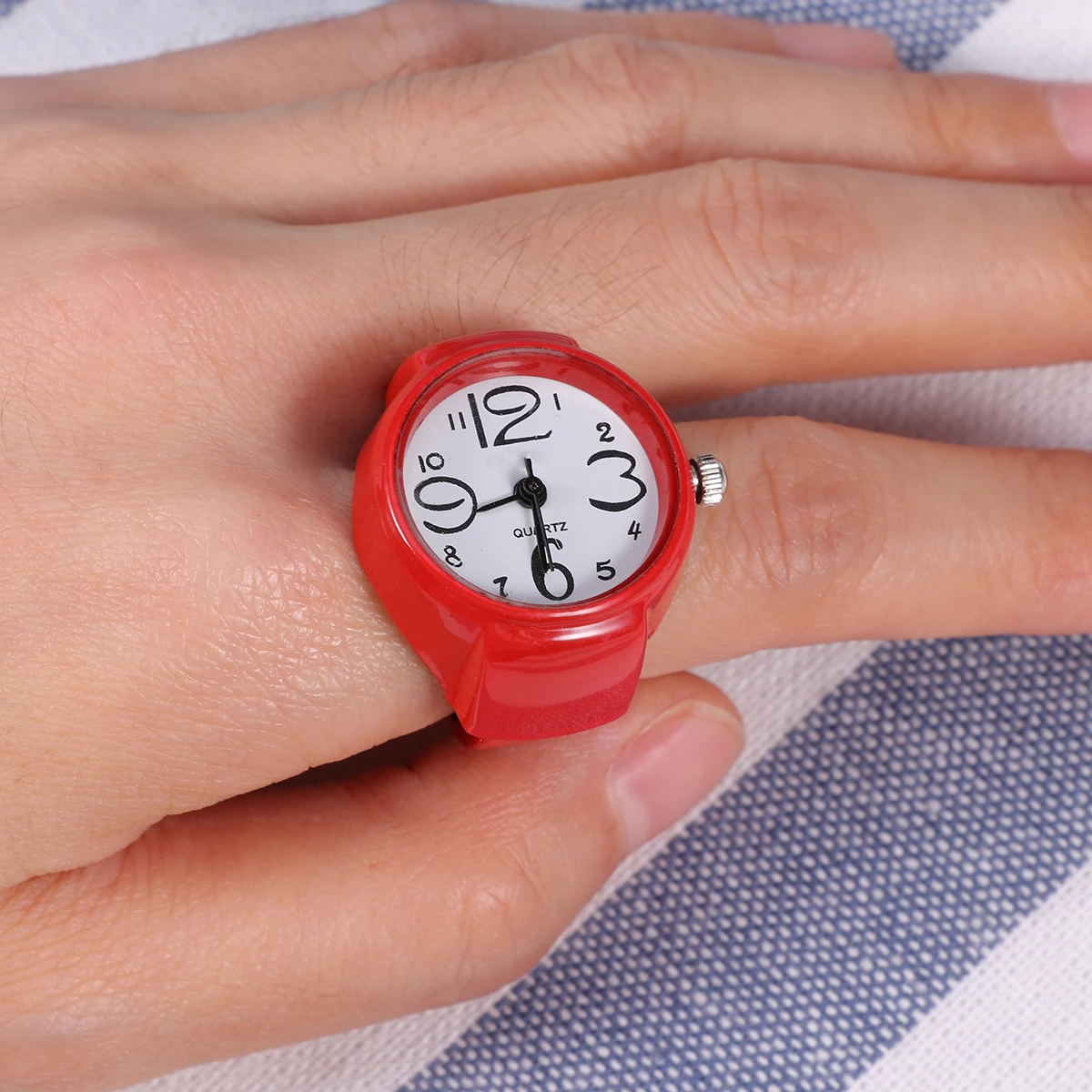 Watch Finger Watches Quartz Heart Shape Red Wrist for Men Ring Watch-shaped Man
Watch Finger Watches Quartz Heart Shape Red Wrist for Men Ring Watch-shaped Man