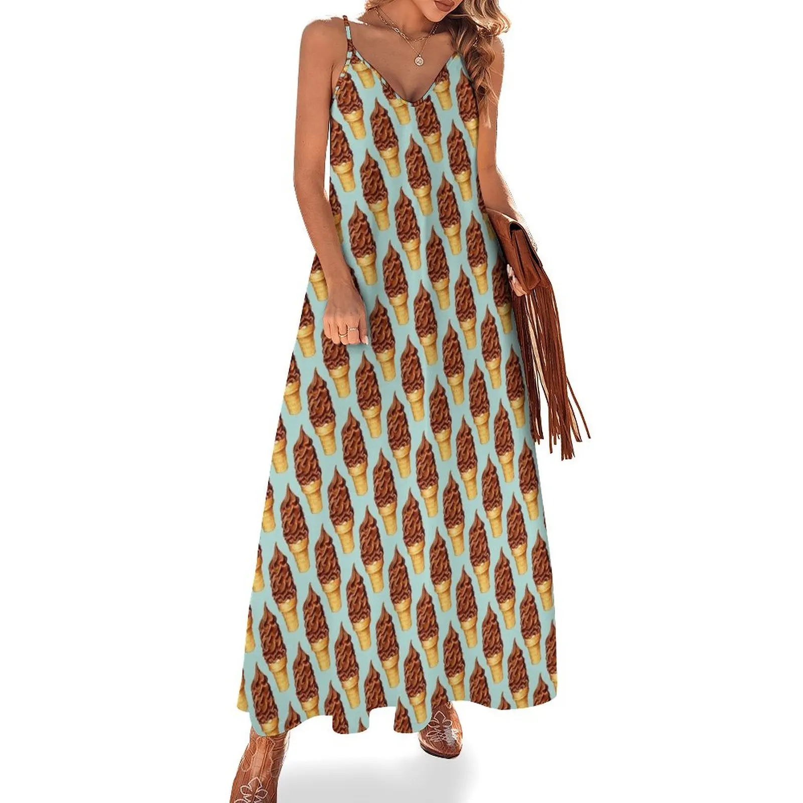 Chocolate Dip Ice Cream Pattern Sleeveless Dress dress women elegant luxury sensual sexy dress for women
Chocolate Dip Ice Cream Pattern Sleeveless Dress dress women elegant luxury sensual sexy dress for women