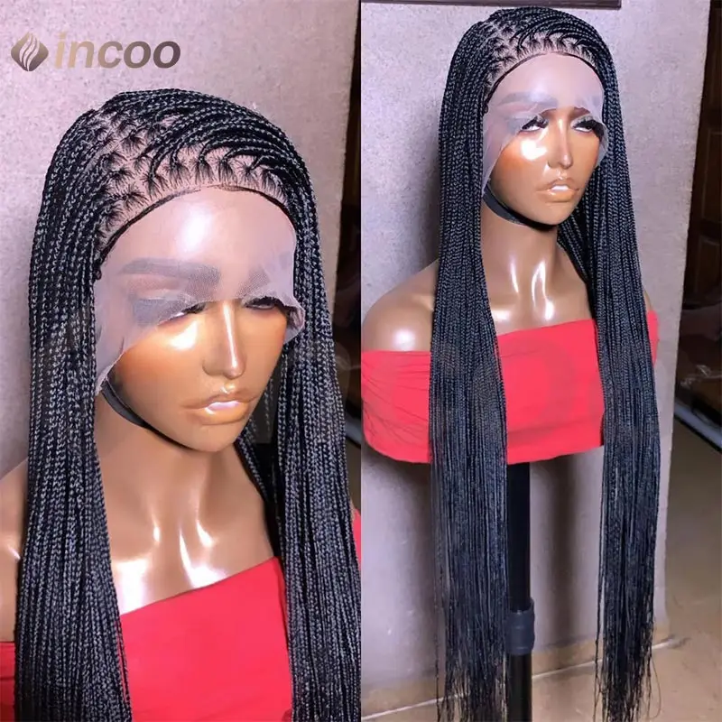 Synthetic Knotless Box Braided Full Lace Wig for Black Women African Braid Hair Lace Front Cornrow Braids Easy to Wear And Style
Synthetic Knotless Box Braided Full Lace Wig for Black Women African Braid Hair Lace Front Cornrow Braids Easy to Wear And Style