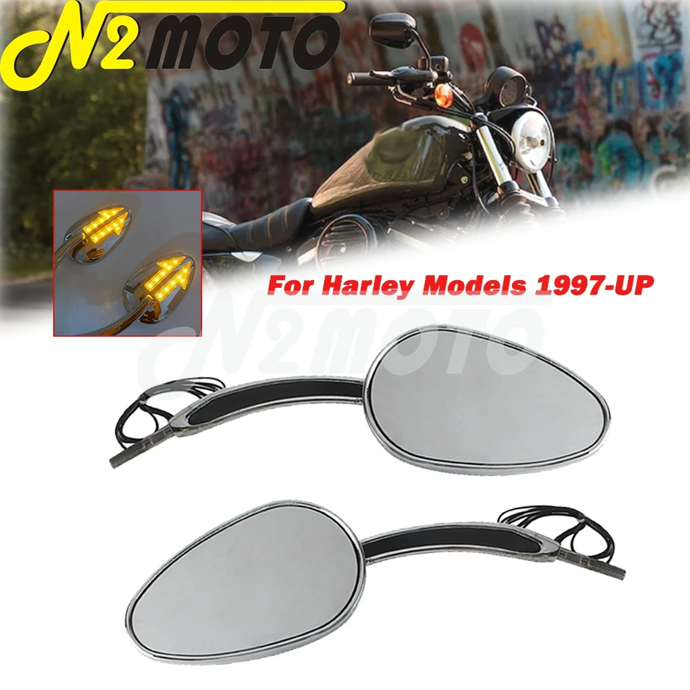 Side Rear Mirror Lights Motorcycle Left Right Rearview Mirrors For Harley Sportster Dyna Glide Softail Touring VRSC 1997-Later
Side Rear Mirror Lights Motorcycle Left Right Rearview Mirrors For Harley Sportster Dyna Glide Softail Touring VRSC 1997-Later