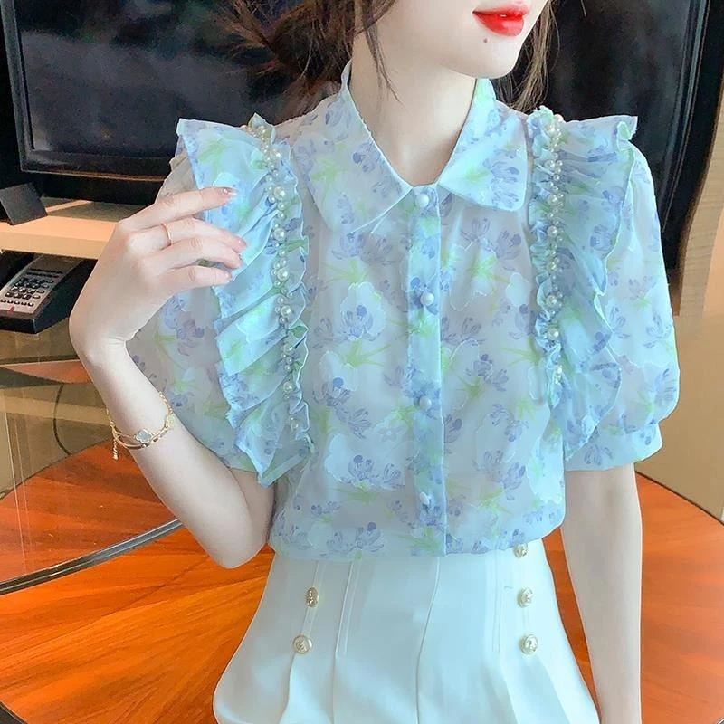 Новинка лета 2026: Женская блузка с уникальным омолаживающим эффектом, отложным воротником, бисером, рюшами, коротким рукавом и принтом
Новинка лета 2026: Женская блузка с уникальным омолаживающим эффектом, отложным воротником, бисером, рюшами, коротким рукавом и принтом