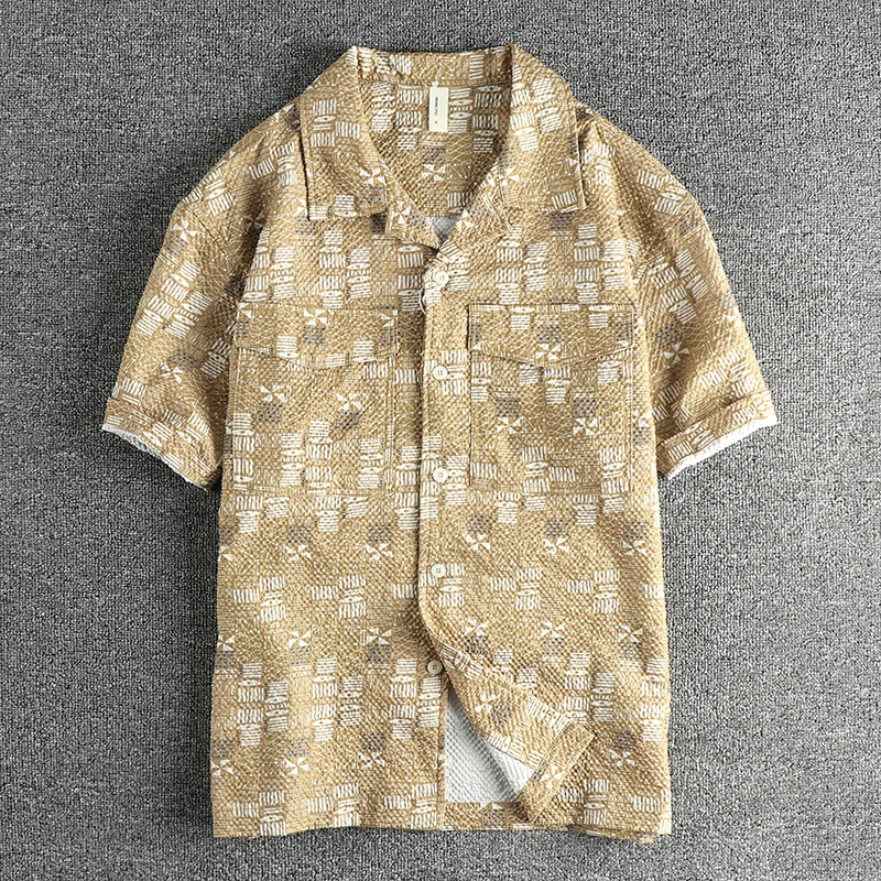 Hawaiian Retro Style Floral Pattern Short Sleeve Men's Shirt Bubble Fabric Cool Sensation Loose Casual Shirt Breathable Thin ...
Hawaiian Retro Style Floral Pattern Short Sleeve Men's Shirt Bubble Fabric Cool Sensation Loose Casual Shirt Breathable Thin ...