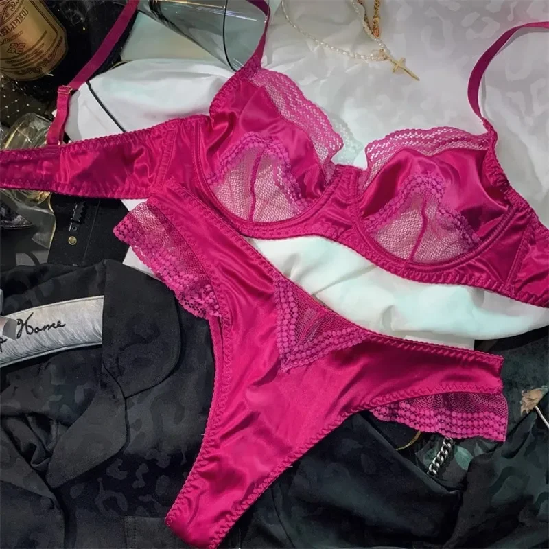 French Ice Silk Comfort Underwear Women Sexy Lace Ultra Thin Push Up Bra Set High Quality Brassiere Summer Breathable Lingerie
French Ice Silk Comfort Underwear Women Sexy Lace Ultra Thin Push Up Bra Set High Quality Brassiere Summer Breathable Lingerie