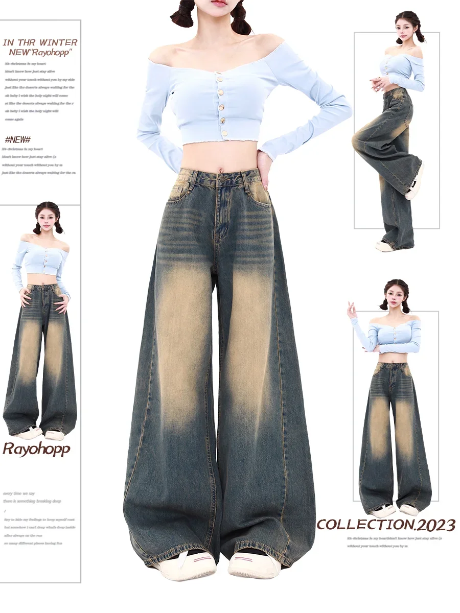 Women's Blue Baggy Jeans Harajuku Vintage Y2k Denim Trousers Oversize High Waist Cowboy Pants 90s Aesthetic Trashy 2000s Clothes
Women's Blue Baggy Jeans Harajuku Vintage Y2k Denim Trousers Oversize High Waist Cowboy Pants 90s Aesthetic Trashy 2000s Clothes