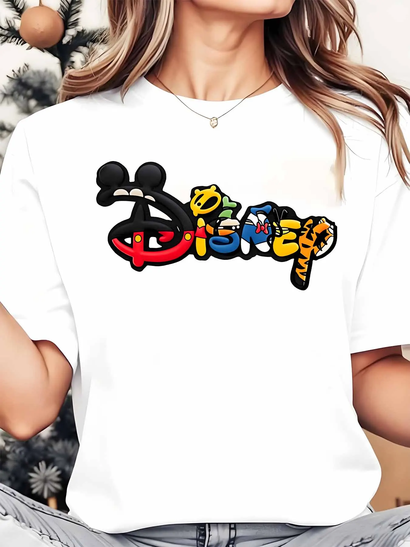 Disney Mickey Mouse And Friends Logo Women's Round Neck Shirt Summer Tops Comfortable Unisex Casual Short Sleeve Tee
Disney Mickey Mouse And Friends Logo Women's Round Neck Shirt Summer Tops Comfortable Unisex Casual Short Sleeve Tee