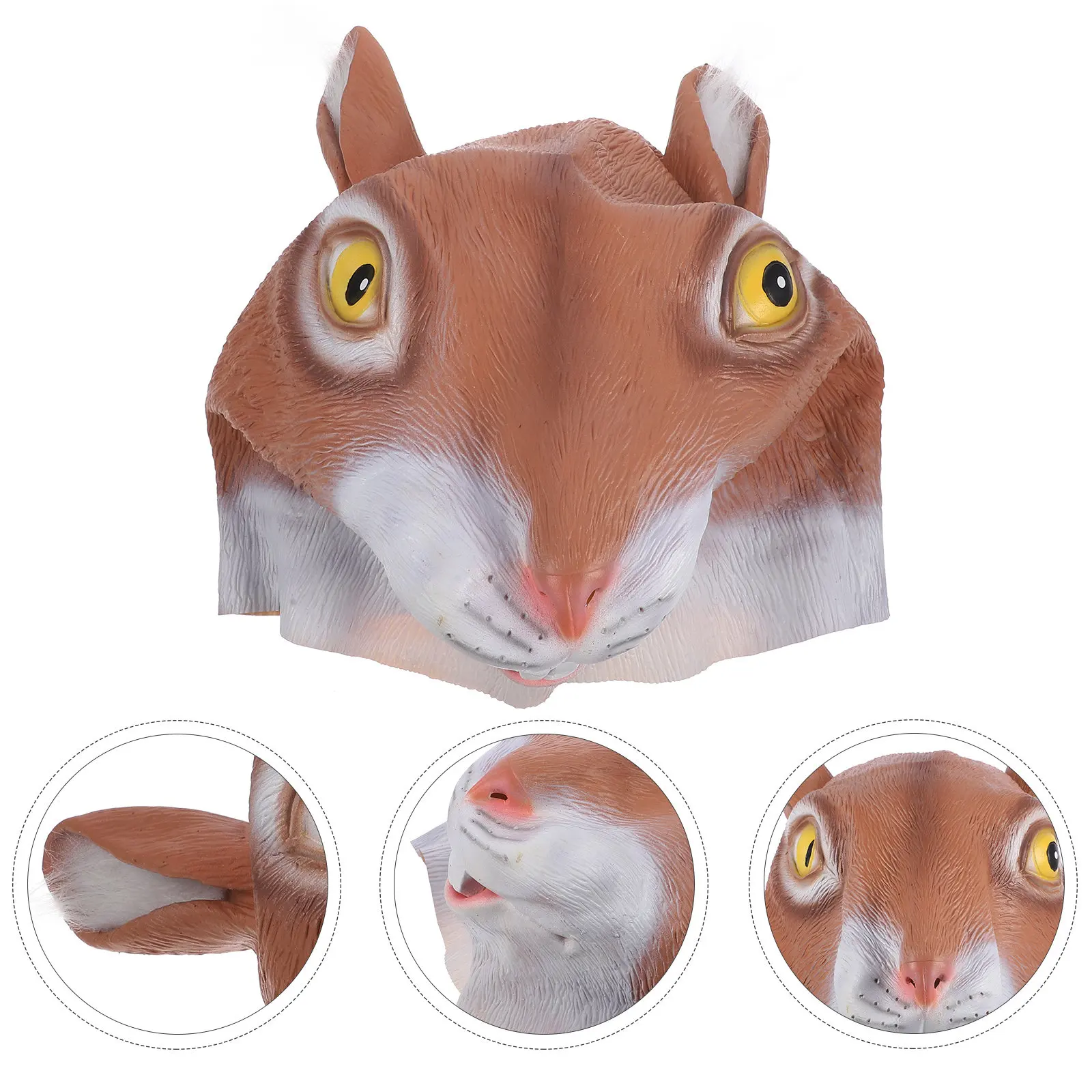 Squirrel Animal Head Mask Made of High Quality Latex One Size for Halloween Christmas Carnival Masquerade Party Ball Prom
Squirrel Animal Head Mask Made of High Quality Latex One Size for Halloween Christmas Carnival Masquerade Party Ball Prom