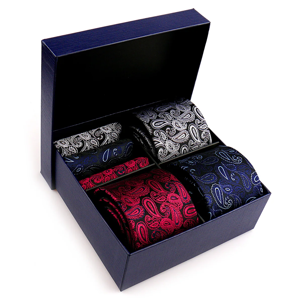 Elegant Luxury Classic Men Tie Gift Box Set 3 Pcs High Quality Paisley Pattern Wedding Formal Party Accessories Selected Gift
Elegant Luxury Classic Men Tie Gift Box Set 3 Pcs High Quality Paisley Pattern Wedding Formal Party Accessories Selected Gift