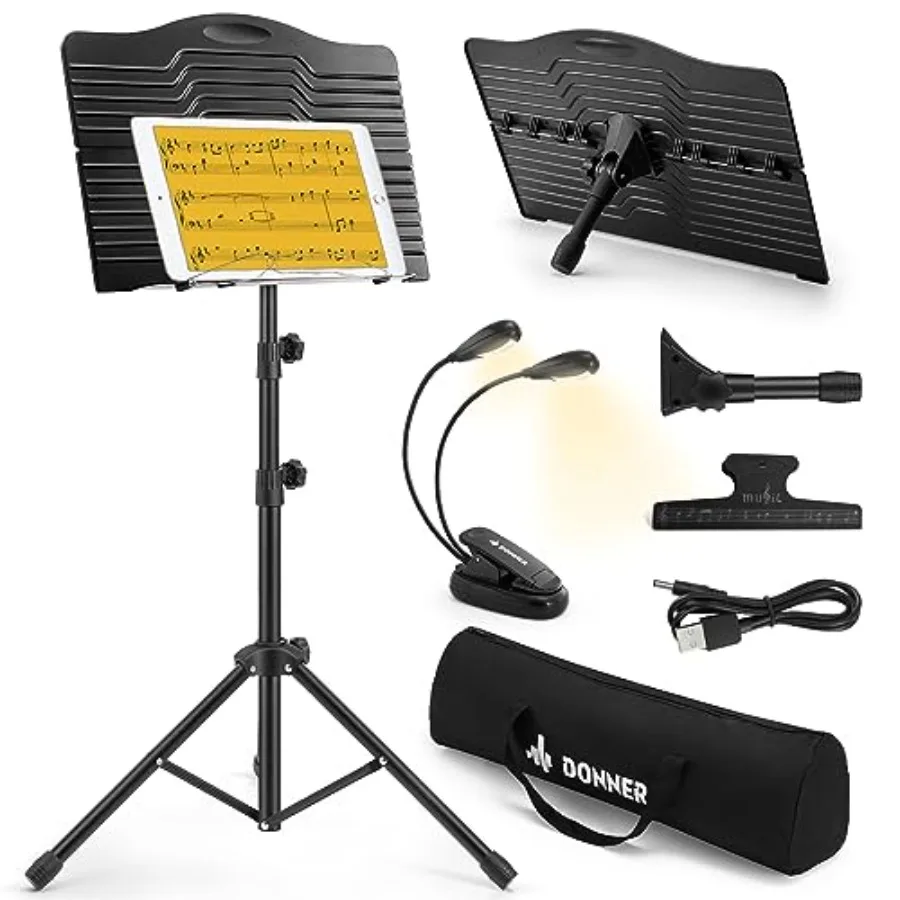 Donner Sheet Music Stand with Light, DMS-1 Portable Metal Music Stand, Tabletop Music Book Stand for Guitar, Ukulele, Violin Pl
Donner Sheet Music Stand with Light, DMS-1 Portable Metal Music Stand, Tabletop Music Book Stand for Guitar, Ukulele, Violin Pl