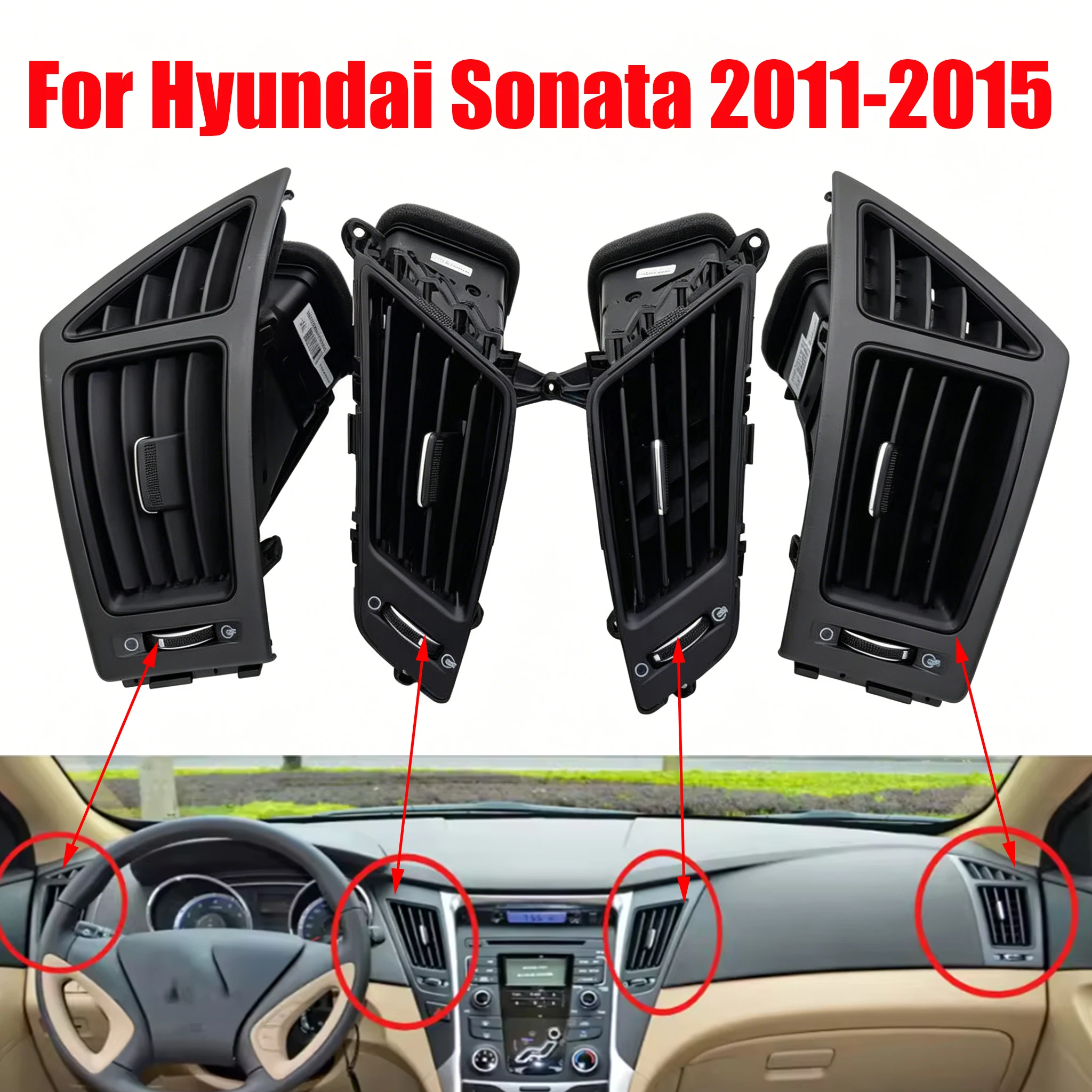 2/4Pcs For Hyundai Sonata 2011-2015 air conditioning vents 974103S000 974203S000 974803S000 974903S000
2/4Pcs For Hyundai Sonata 2011-2015 air conditioning vents 974103S000 974203S000 974803S000 974903S000