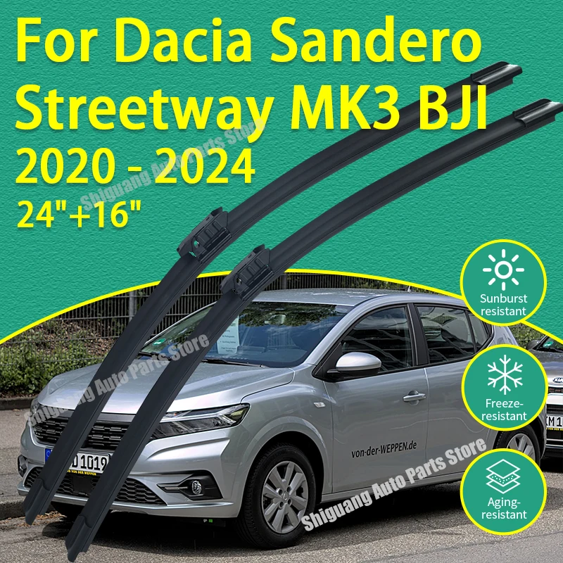 Передние дворники с силиконовым покрытием для Dacia Sandero Streetway MK3 BJI 2020-2024, автомобильные щетки для лобового стекла, аксессуары
Передние дворники с силиконовым покрытием для Dacia Sandero Streetway MK3 BJI 2020-2024, автомобильные щетки для лобового стекла, аксессуары