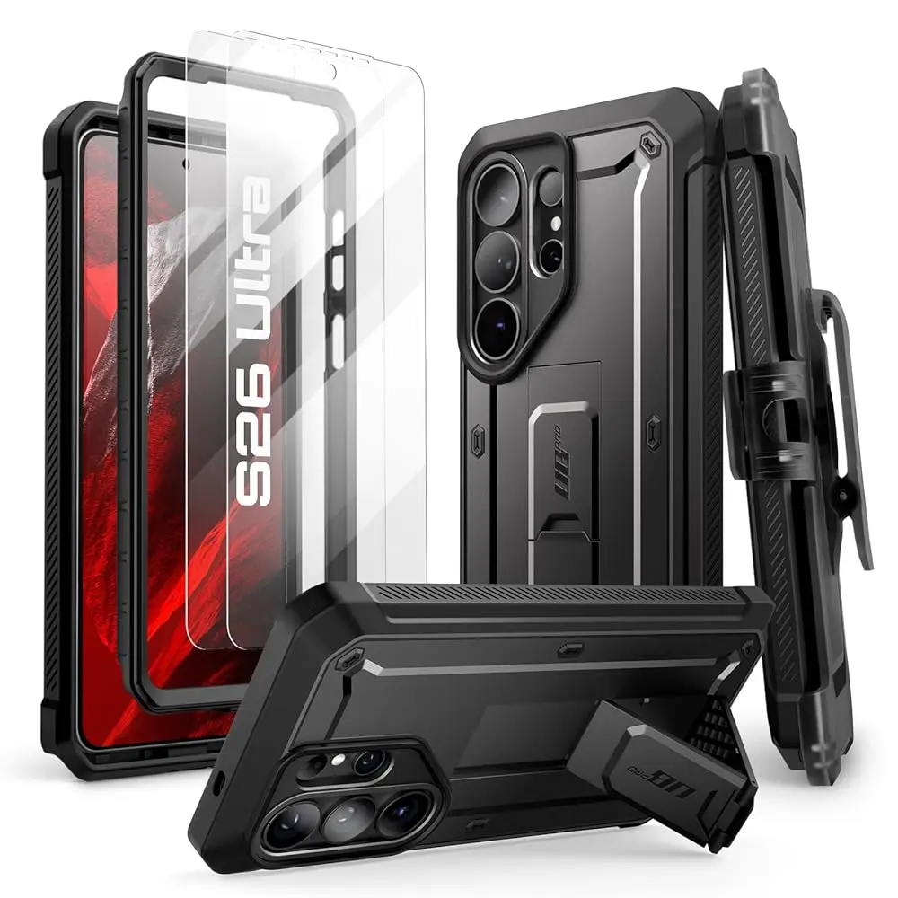for Samsung Galaxy S26 Ultra Case with Stand & Belt-Clip (Unicorn Beetle Pro), [2 Tempered Glass Screen Protectors & Front F
for Samsung Galaxy S26 Ultra Case with Stand & Belt-Clip (Unicorn Beetle Pro), [2 Tempered Glass Screen Protectors & Front F