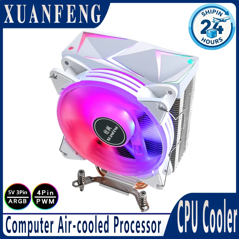 XUANFENG ARGB 120mm Fans Tower Type 4/6 Heat Pipe Cpu Cooler Air-cooled install LGA2011 115x 1200 1700 1851 2066 i3 i5 i7 i9 x99
XUANFENG ARGB 120mm Fans Tower Type 4/6 Heat Pipe Cpu Cooler Air-cooled install LGA2011 115x 1200 1700 1851 2066 i3 i5 i7 i9 x99