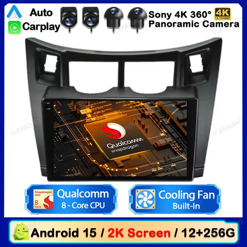 Автомобильное радио Android 15 для Toyota Yaris Xp90 2005-2012 Qualcomm, головное устройство, мультимедийный проигрыватель Viedo, 4G, WIFI, GPS-навигация, QLED BT
Автомобильное радио Android 15 для Toyota Yaris Xp90 2005-2012 Qualcomm, головное устройство, мультимедийный проигрыватель Viedo, 4G, WIFI, GPS-навигация, QLED BT