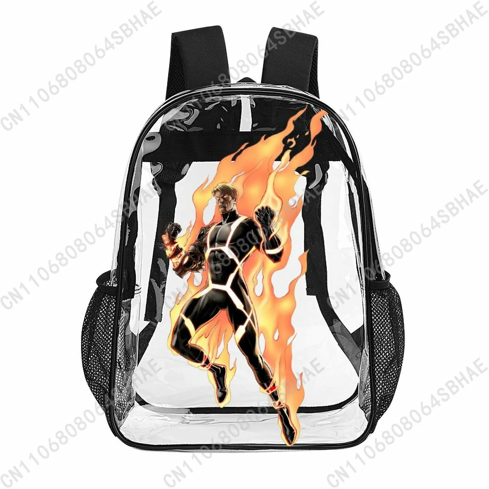 Модный прозрачный рюкзак Marvel Human Torch, 17 дюймов, для мужчин, женщин и подростков, персонализированная прозрачная сумка из ПВХ, подарки, косплей
Модный прозрачный рюкзак Marvel Human Torch, 17 дюймов, для мужчин, женщин и подростков, персонализированная прозрачная сумка из ПВХ, подарки, косплей
