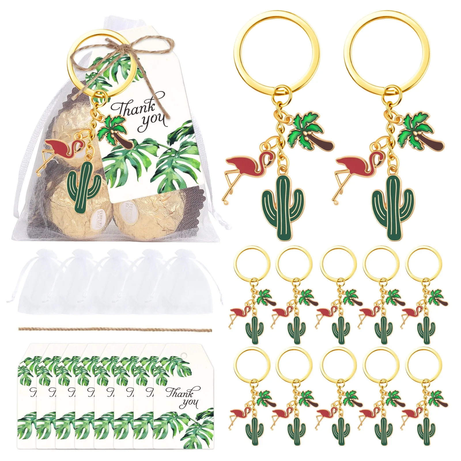 15 Sets Flamingo Cactus Keychains With Organza Bags Tropical Hawaiian Fiesta Luau Party Favors Summer Beach Guest Souvenir Gifts
15 Sets Flamingo Cactus Keychains With Organza Bags Tropical Hawaiian Fiesta Luau Party Favors Summer Beach Guest Souvenir Gifts